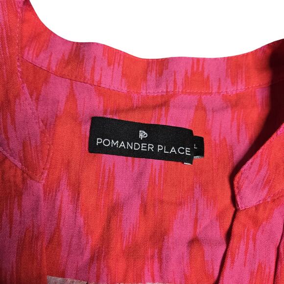 Tuckernuck Pomander Place Ikat Kenzo Dress in Hot Pink Size: L - Picture 4 of 6